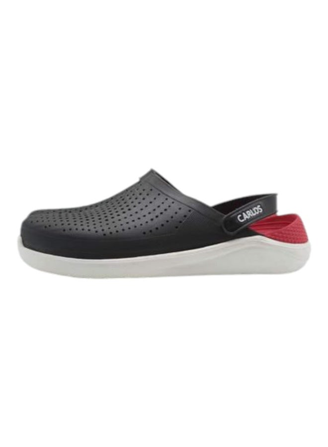 Medical Clog Slipper For Unisex Black And Red - Image 2